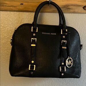 Michael Kors Black Pebbled Leather Satchel